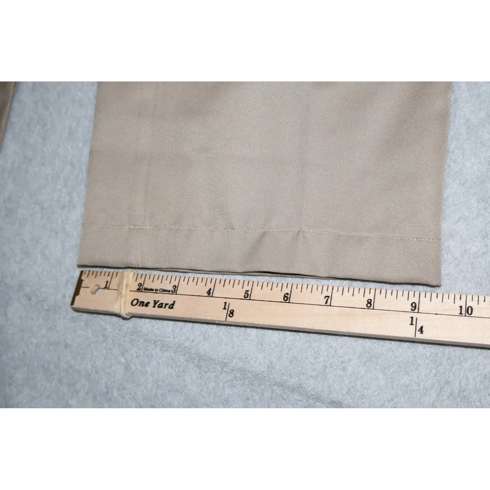 Adidas Golf Pants Mens 34x33 Tan Climalite Flat Front Performance Polyester **